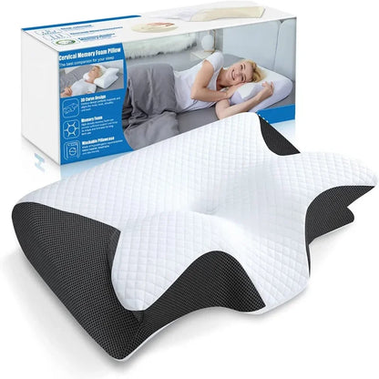 Butterfly Shaped Memory Foam Neck Pillow for Optimal Cervical Support and Comfort