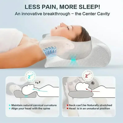 Butterfly Shaped Memory Foam Neck Pillow for Optimal Cervical Support and Comfort